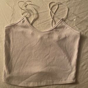 White strap tank top